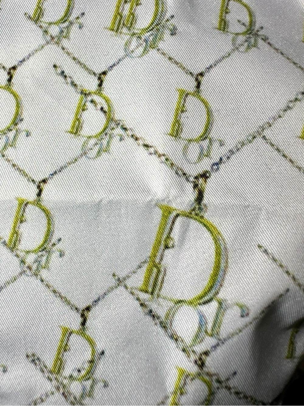 Designer-Style White & Green Patterned Bucket Hat NWOT - Picture 3 of 6